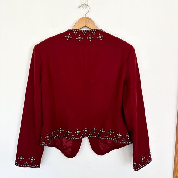 Double D Ranch Maroon Embellished Blazer - Picture 3 of 14